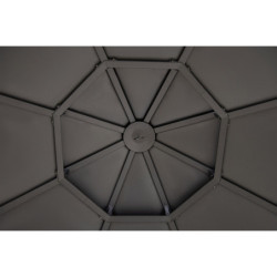 Rideaux pour tonnelle 395x395cm en polyester gris - Sunjoy