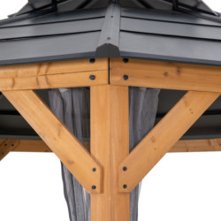 Set de moustiquaires en polyester pour tonnelle 395x395cm Sunjoy