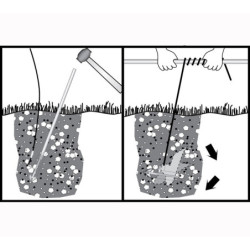 Ancrages de sol  avec tige à enfoncer, lot de 4, Shelter Logic