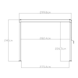 Pergola Bioclimatique Autoportante 3x3m STEEL - Acier Anthracite | X-METAL