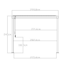 Pergola Bioclimatique Autoportante 3x3m STEEL - Acier Anthracite | X-METAL