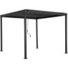 Pergola Bioclimatique Autoportante 3x3m STEEL - Acier Anthracite | X-METAL