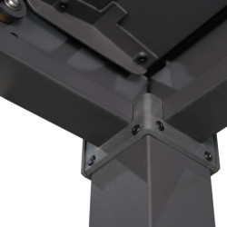 Pergola Bioclimatique Autoportante 3x3m STEEL - Acier Anthracite | X-METAL