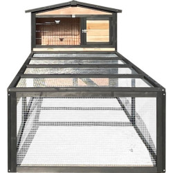 Clapier Bois FSC Thermo-traité Shelty Pet 101x55x100cm | Extérieur