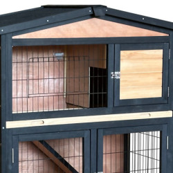 Clapier Bois FSC Thermo-traité Shelty Pet 101x55x100cm | Extérieur