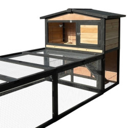 Clapier Bois FSC Thermo-traité Shelty Pet 101x55x100cm | Extérieur