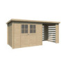 Abri de jardin moderne 5,43m² avec appentis fermé 205cm Gardenas