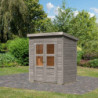 Abri de jardin gris naturel en bois massif 2,2m² Merseburg 2 - Karibu