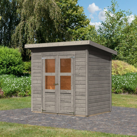 Abri de jardin en bois 3,3m² - gris naturel - Merseburg 3 Karibu