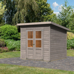 Abri de jardin en bois gris naturel 4,5m² Merseburg 4 - Karibu