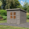 Abri de jardin en bois massif gris 5,2m² Merseburg 5 - KARIBU