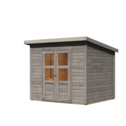 Abri de jardin en bois massif gris 5,2m² Merseburg 5 - KARIBU