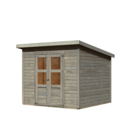 Abri de jardin en bois gris naturel 5,90m² Merseburg 6 - Karibu