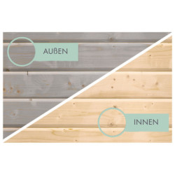 Abri de jardin en bois gris naturel 5,90m² Merseburg 6 - Karibu