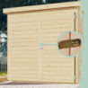 Abri à vélos avec toit plat en bois brut - 4,60m² - Karibu