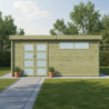 Abri Moderne 21,09m² en bois traité 44mm+toit isolé Gardenas