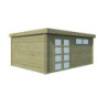 Abri Moderne 21,09m² en bois traité 44mm+toit isolé Gardenas