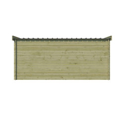 Abri Moderne 21,09m² en bois traité 44mm+toit isolé Gardenas