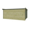 Abri Moderne 21,09m² en bois traité 44mm+toit isolé Gardenas