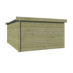 Abri Moderne 21,09m² en bois traité 44mm+toit isolé Gardenas