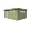 Abri Moderne 21,09m² en bois traité 44mm+toit isolé Gardenas