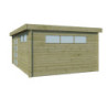 Abri Moderne 21,09m² en bois traité 44mm+toit isolé Gardenas