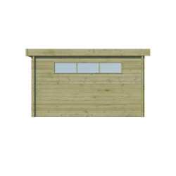 Abri Moderne 21,09m² en bois traité 44mm+toit isolé Gardenas