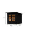 Abri de jardin 3,46m² Stockach 2 en bois noir 19mm - Karibu