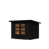 Abri de jardin 4,57m² Stockach 3 en bois noir 19mm - Karibu