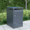 Abri pour Poubelle 240L en Acier Galvanisé Anthracite - X-METAL
