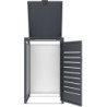 Abri pour Poubelle 240L en Acier Galvanisé Anthracite - X-METAL