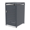 Abri pour Poubelle 240L en Acier Galvanisé Anthracite - X-METAL