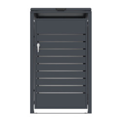 Abri pour Poubelle 240L en Acier Galvanisé Anthracite - X-METAL
