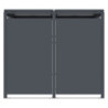 Abri pour 2 Poubelles 240L en Acier Galvanisé Anthracite - X-METAL
