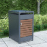 Cache-poubelle Acier Galvanisé Effet Bois 240L - X-METAL