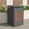 Cache-poubelle Acier Galvanisé Effet Bois 240L - X-METAL