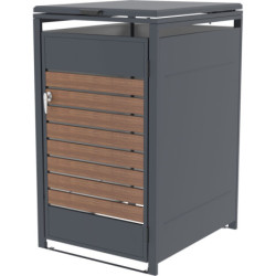 Cache-poubelle Acier Galvanisé Effet Bois 240L - X-METAL