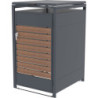 Cache-poubelle Acier Galvanisé Effet Bois 240L - X-METAL