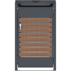 Cache-poubelle Acier Galvanisé Effet Bois 240L - X-METAL