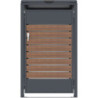 Cache-poubelle Acier Galvanisé Effet Bois 240L - X-METAL