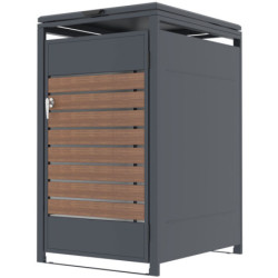 Cache-poubelle Acier Galvanisé Effet Bois 240L - X-METAL