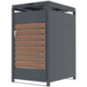 Cache-poubelle Acier Galvanisé Effet Bois 240L - X-METAL