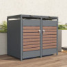 Abri pour Poubelles 240L en Acier Galvanisé Effet Bois - X-METAL