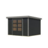 Abri de jardin 7,2m² en bois anthracite + acier gris Jupiter 5B - Karibu