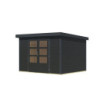 Abri de jardin 7,2m² en bois et acier anthracite Jupiter 5B - Karibu