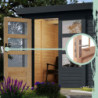 Abri de jardin 7,2m² en bois et acier anthracite Jupiter 5B - Karibu