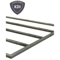 Abri de jardin 4,45m² Jupiter 2A - acier gris alu - appentis - Karibu