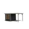 Abri de jardin 4,45m² Jupiter 2C - acier gris alu - appentis - Karibu