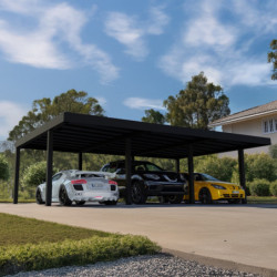 Carport en aluminium et polycarbonate 53,7m² Oslo - Canopia by Palram