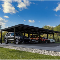 Carport en aluminium et polycarbonate 71,3m² Oslo - Canopia by Palram